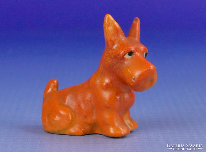 0F812 Régi miniatűr porcelán foxi kutya