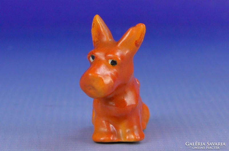 0F812 Régi miniatűr porcelán foxi kutya