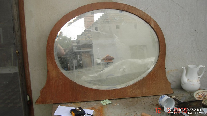 Oval, polished, old, mirror