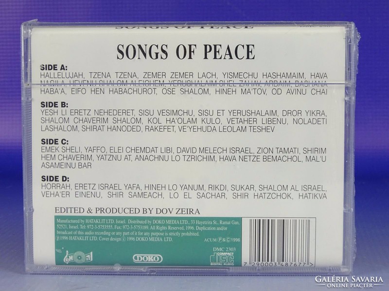 0G100 SONGS OF PEACE bontatlan dupla audio kazetta