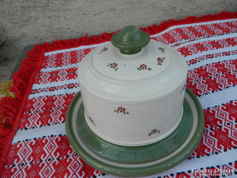 Large lidded butter container - ceramic food container