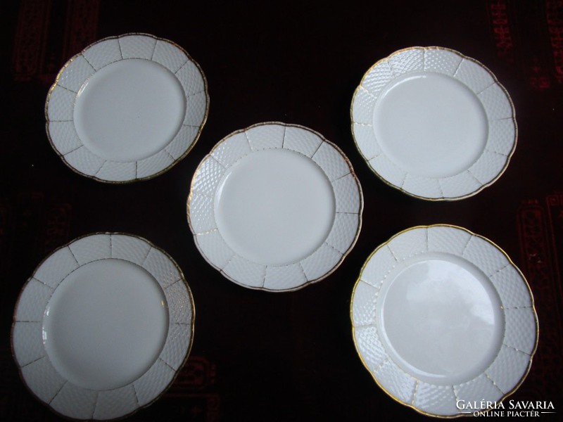  MINŐSÉGI THUN csemegés porcelán tányér szett 5 db