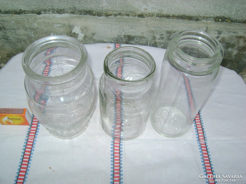 Régi befőttes üveg - három darab - együtt eladó