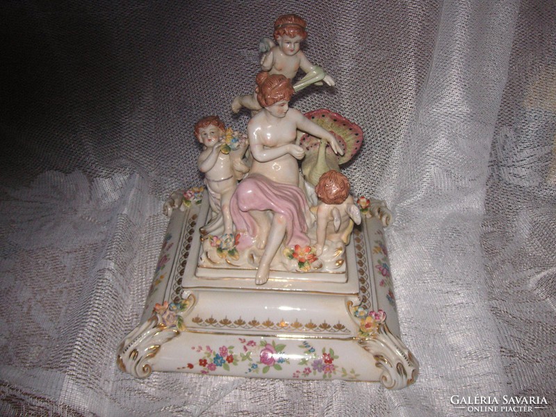 Biscuit holder, baroque, marked porcelain