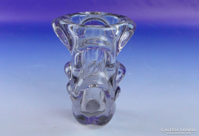 0F560 Retro lila művészi üveg váza