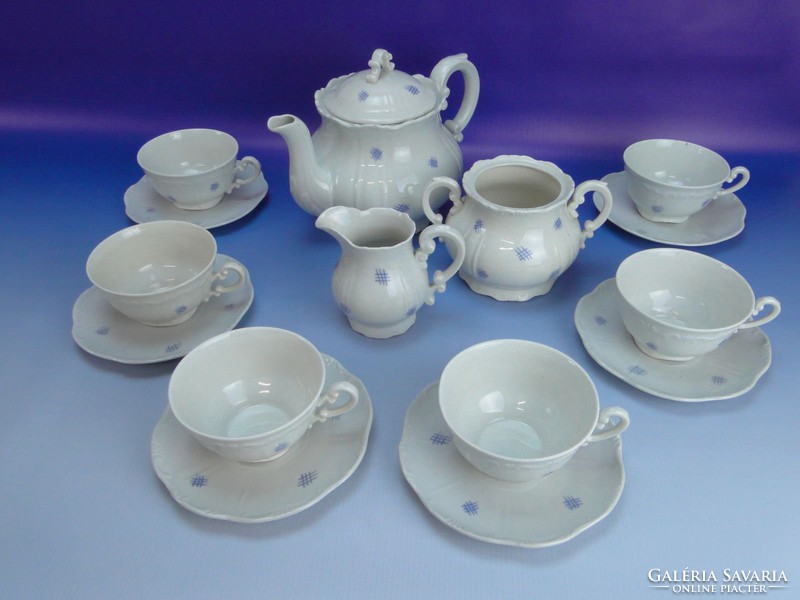 0G517 Régi Zsolnay porcelán teás készlet