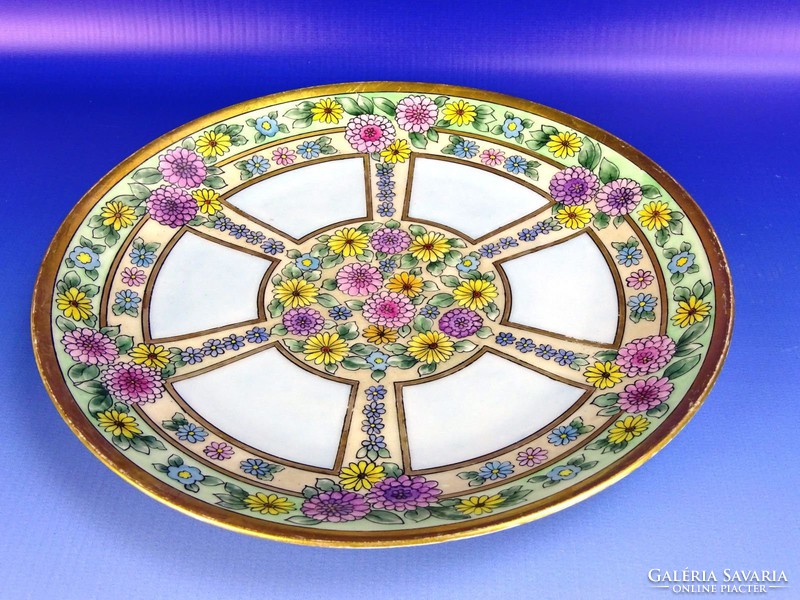 0G520 Régi kézzel festett porcelán tányér 1925