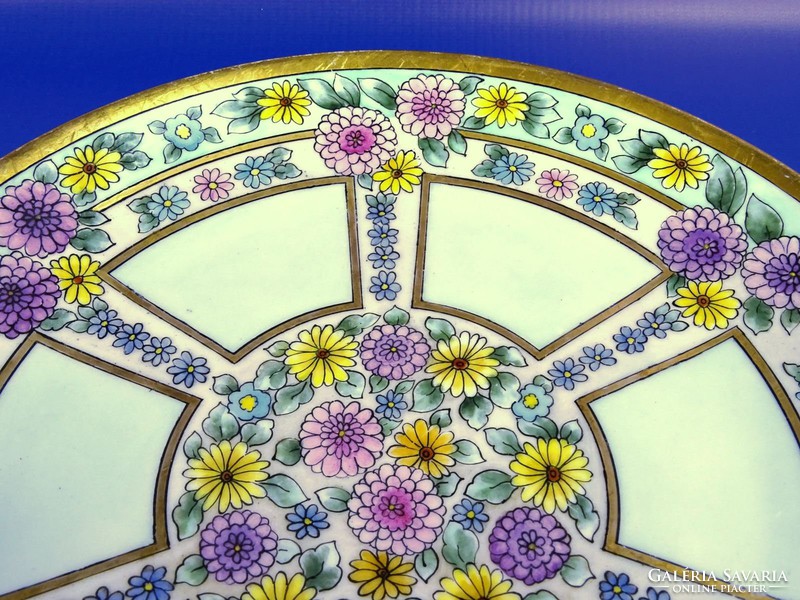 0G520 Régi kézzel festett porcelán tányér 1925