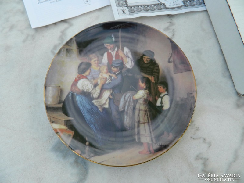 Limited numbered Lilien decorative wall plate the brüder