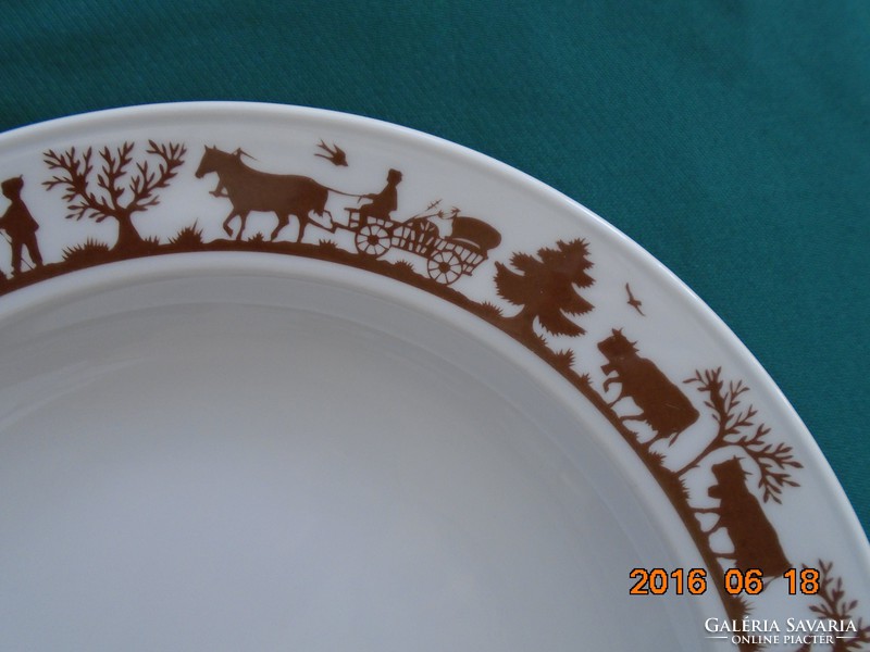 Berndorf Lucerne Switzerland plate with Art Nouveau Alpine silhouette series - 23 cm