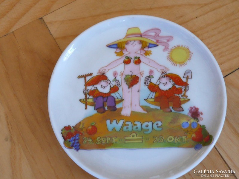 FUNNY DESIGN porcelán kis tál mérleg, Funny Design W Germany Porcelán