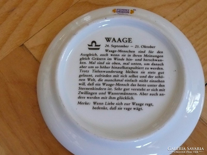 FUNNY DESIGN porcelán kis tál mérleg, Funny Design W Germany