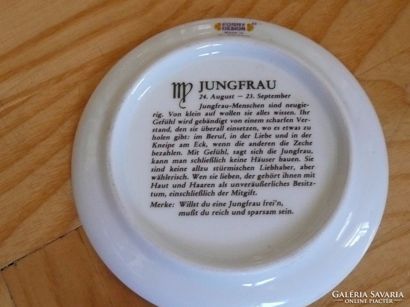FUNNY DESIGN porcelán kis tál szűz, Funny Design W Germany