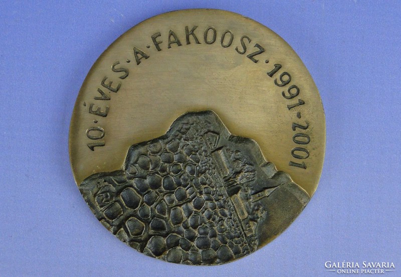 0D239 Jelzett FAKOOSZ bronz plakett 1991-2001