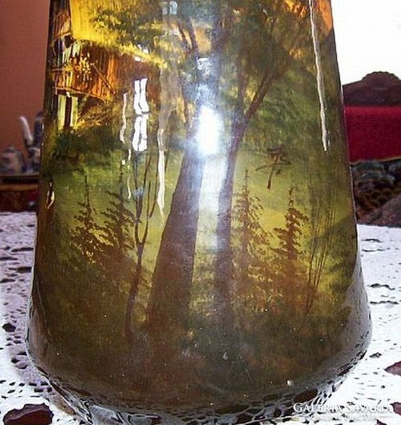 Art Nouveau painting vase