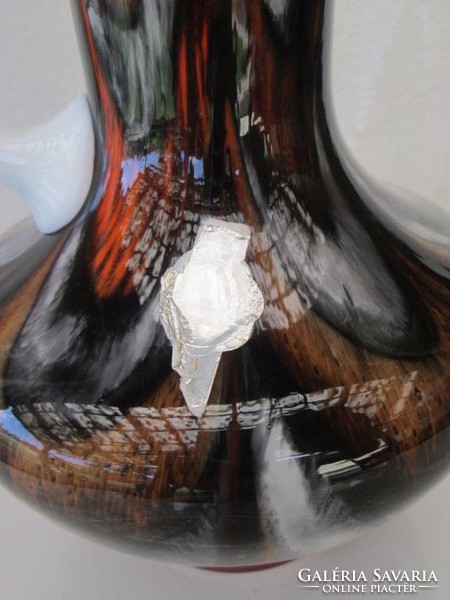 Jelzett, er. Muránói üveg karafa, kb. 1,5 literes