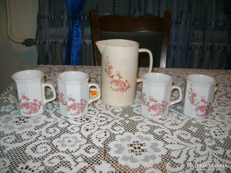 Peach blossom tea set 1 + 3 + 1 piece