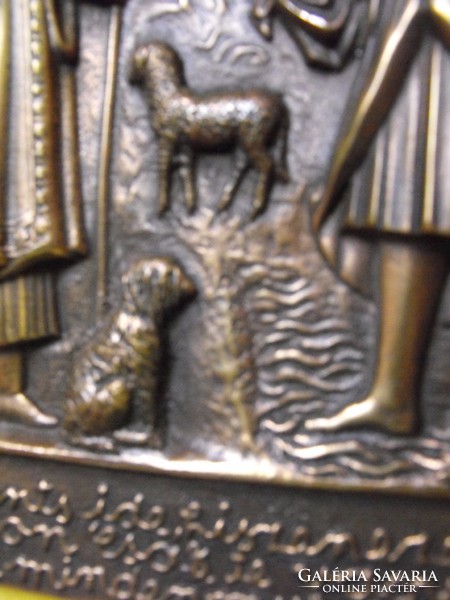 László Garami: bronze mural of John the Knight