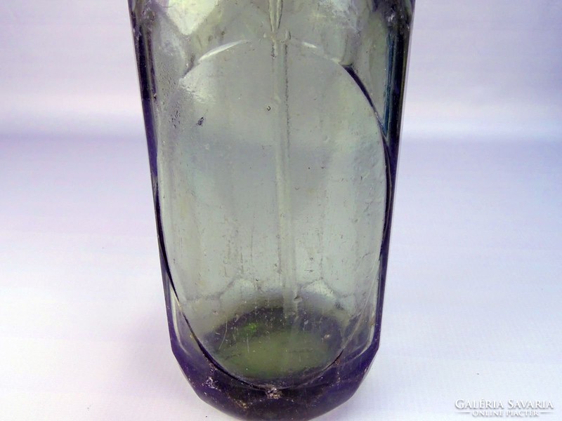 0G728 Régi feliratos zöld szódásüveg WEMETA 1946