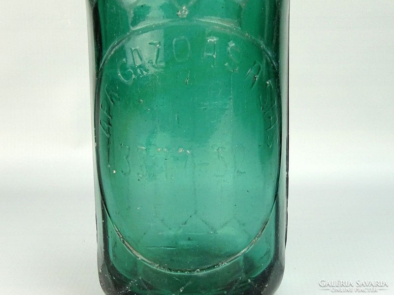 0G838 Régi zöld szódásüveg APA GAZOASA