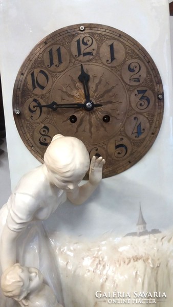 Antik Augmüller Wien 1/4 ütős Kandalló óra