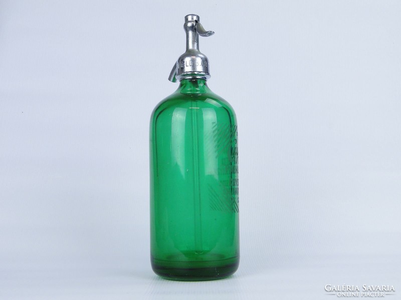 0D890 Gyűjtői antik amerikai zöld szódásüveg USA