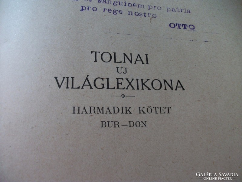 Tolnai uj Világlexikona I,II,III. kötet eladó1926-os