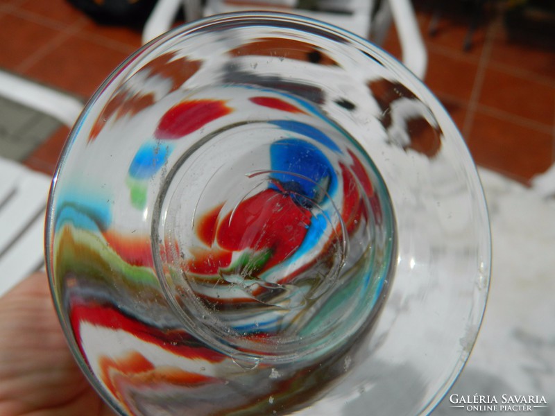 Muránói szakított üveg váza