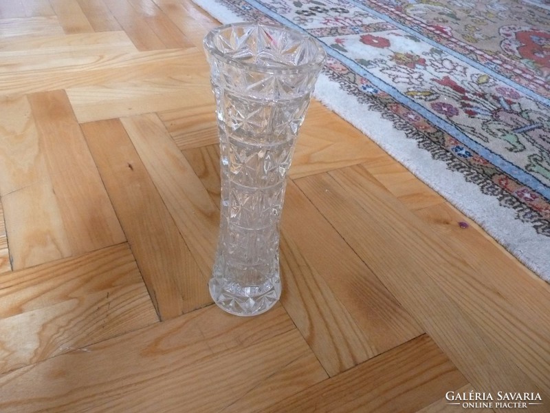 Csiszolt  üveg váza,