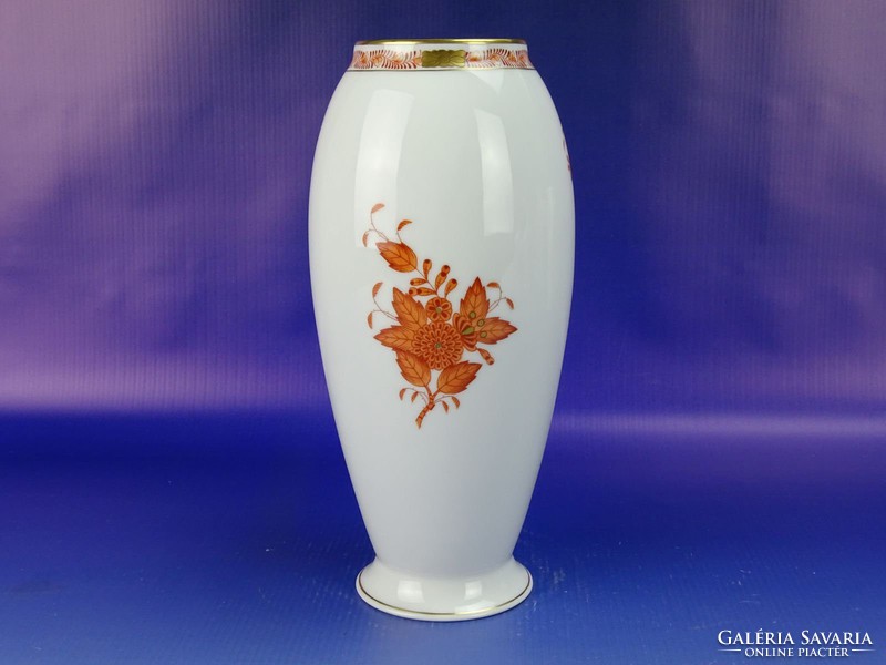 0H770 Apponyi mintás virágos herendi porcelán váza