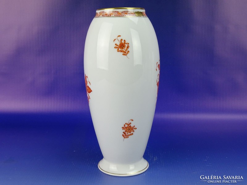 0H770 Apponyi mintás virágos herendi porcelán váza