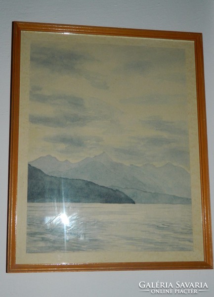 Watercolor landscape from 1954