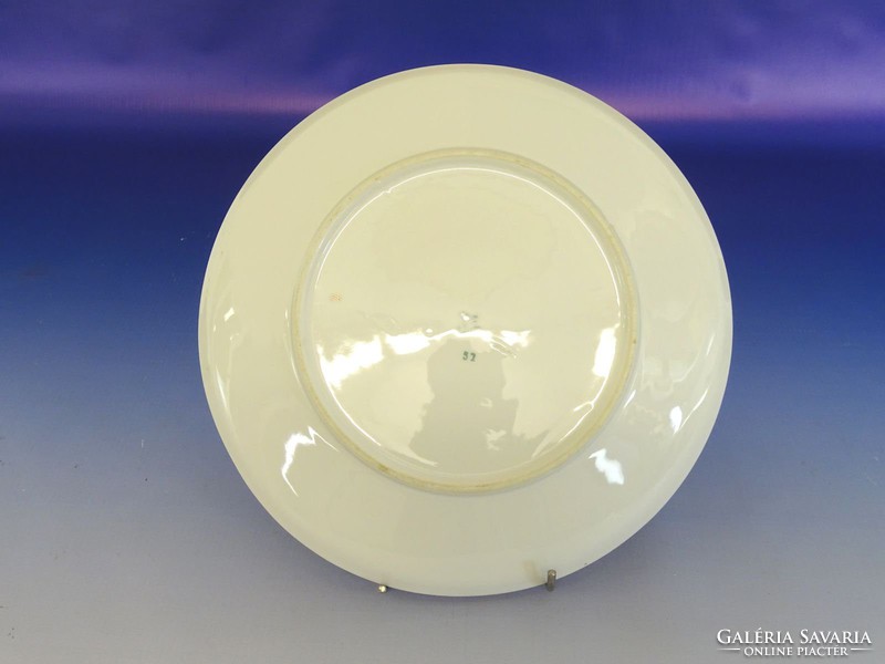 0H673 Régi aranyozott EPIAG porcelán tál