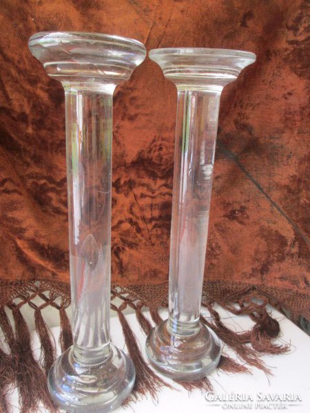 XIX sz. Eredeti antik biedermeier üveg posztament 4176 gramm
