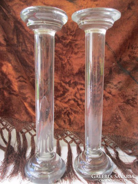 XIX sz. Eredeti antik biedermeier üveg posztament 4176 gramm