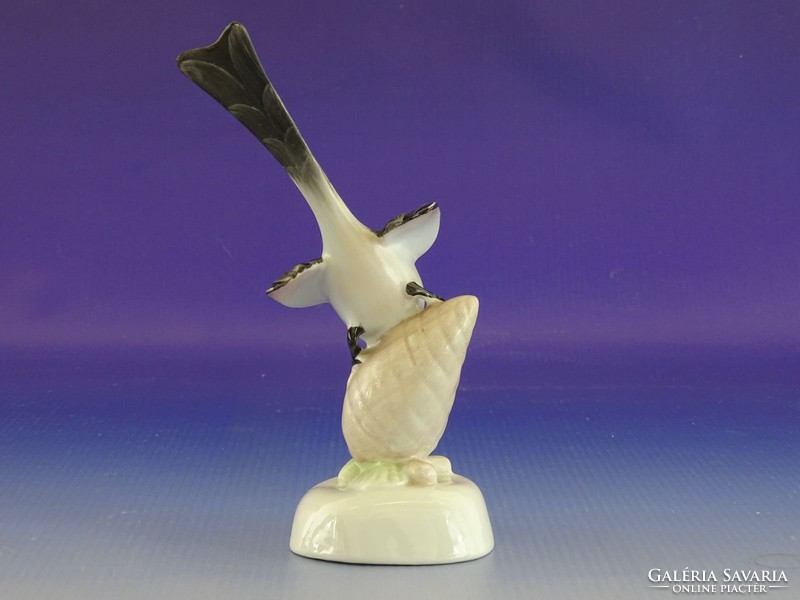 0H980 Régi Aquincum porcelán madár figura