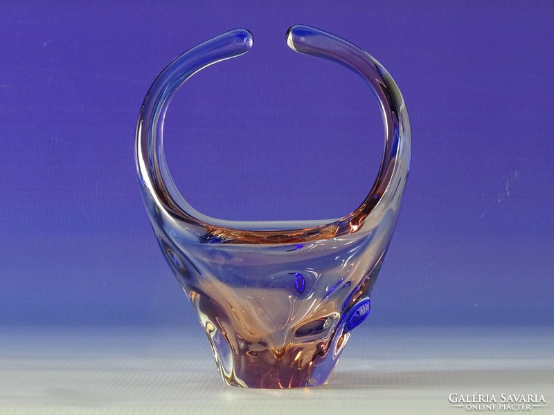 0I311 Fújtüveg BOHEMIA művészi üveg tál