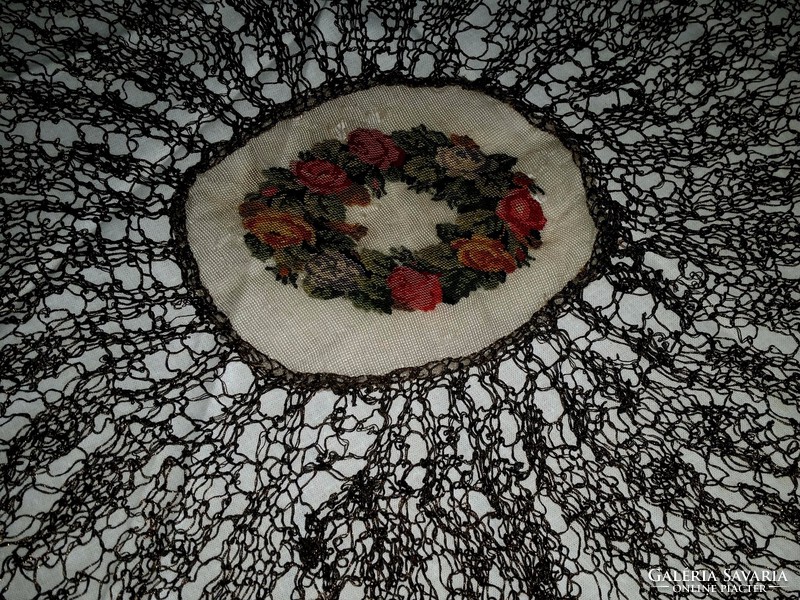 Antique metal fiber tapestry tablecloth