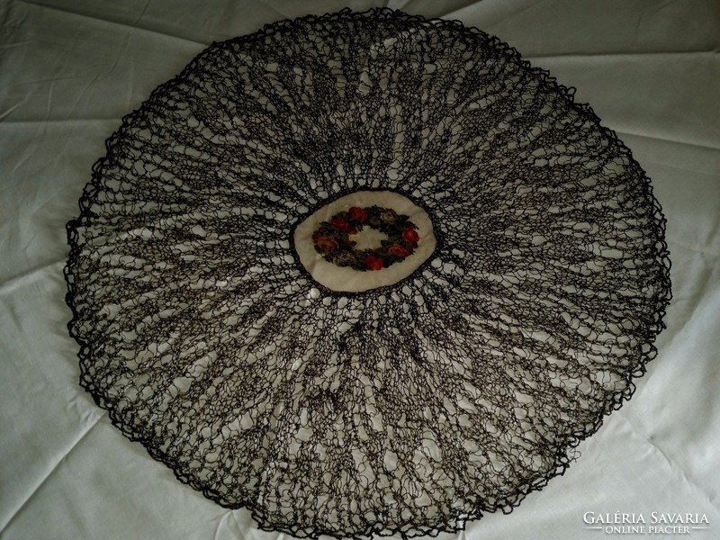 Antique metal fiber tapestry tablecloth