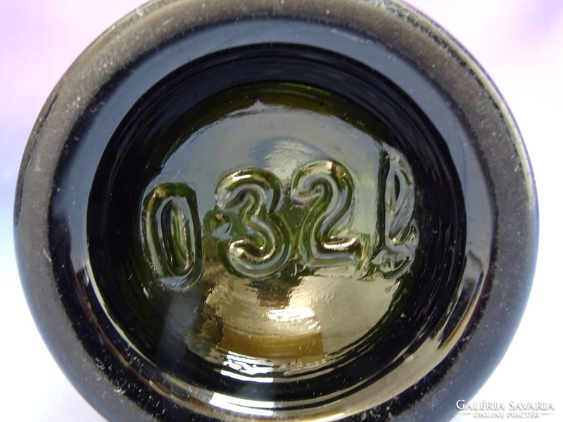 0I692 Antik hibátlan sörös üveg 26 cm