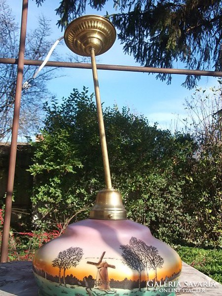 Art deco copper fixture-rare beautiful hood-ceiling lamp-rare item