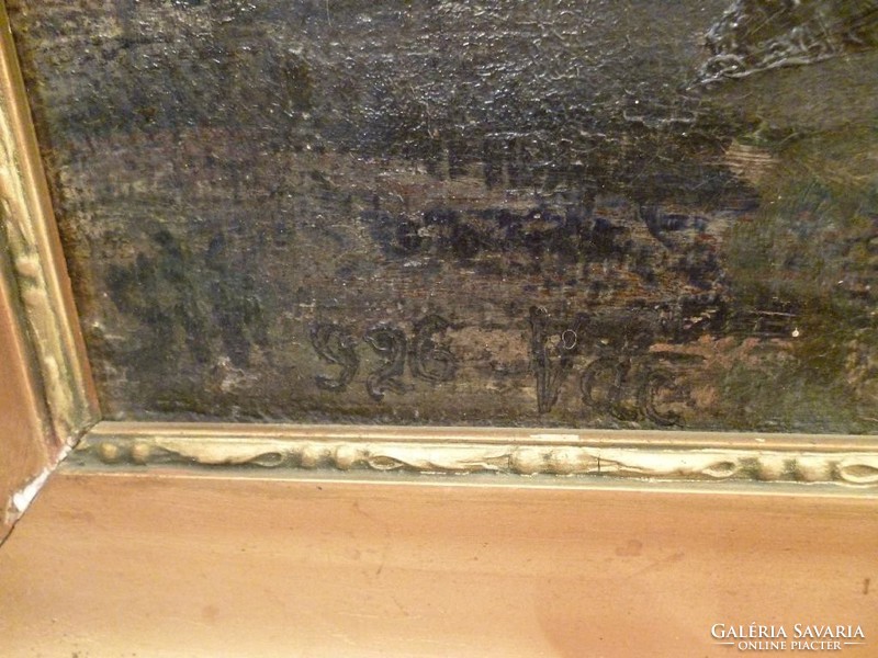 Y515 Antik festmény váci székesegyház belseje