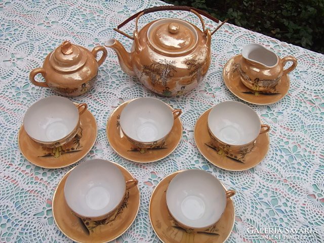 Pearlescent Japanese eggshell cartilage. Tea set-cappuccino set also by the piece