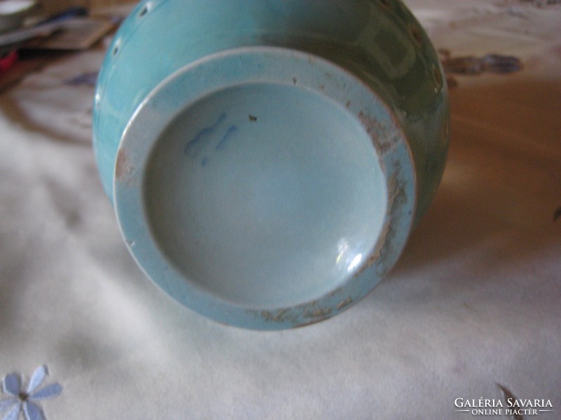 Zsolnay kék váza , Nikelszky terv ,   28 cm