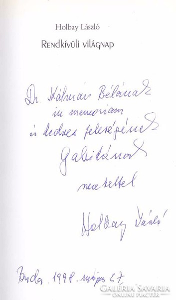 Holbay László dedikált könyvek,dedikált fényképekkel, személyes levelezéssel! 5000 Ft