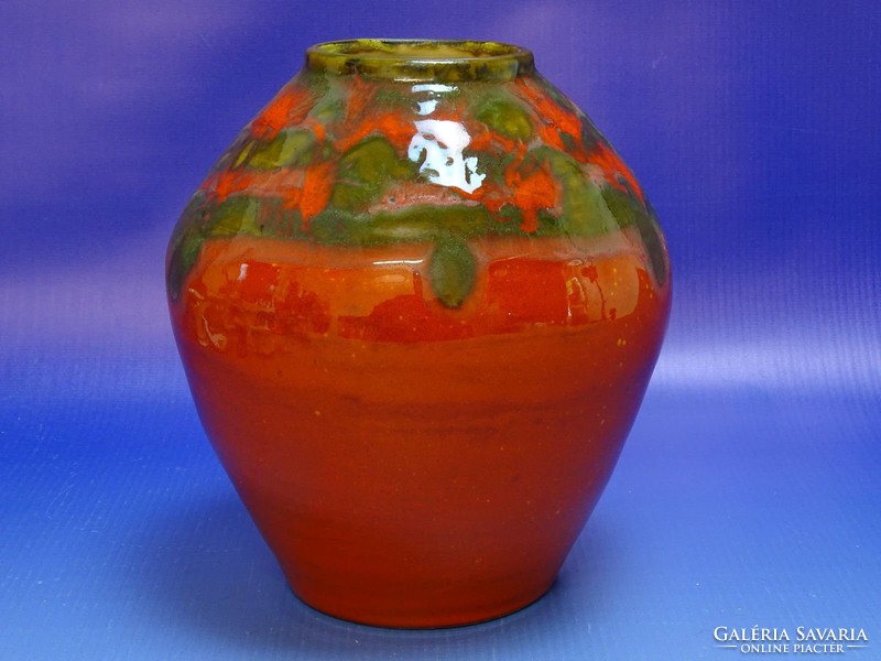 0I620 Retro kerámia váza 16 cm