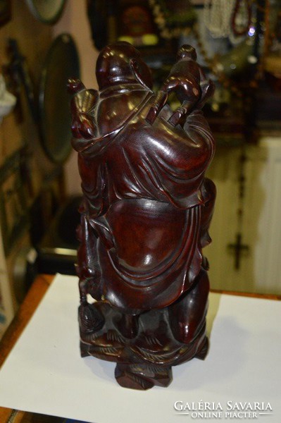 Kínai fa faragott Buddha figura