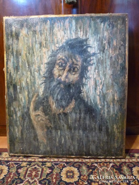 Zenovitz Zenó: Próféta nagyméretű  olaj vászon festmény 59x69 cm