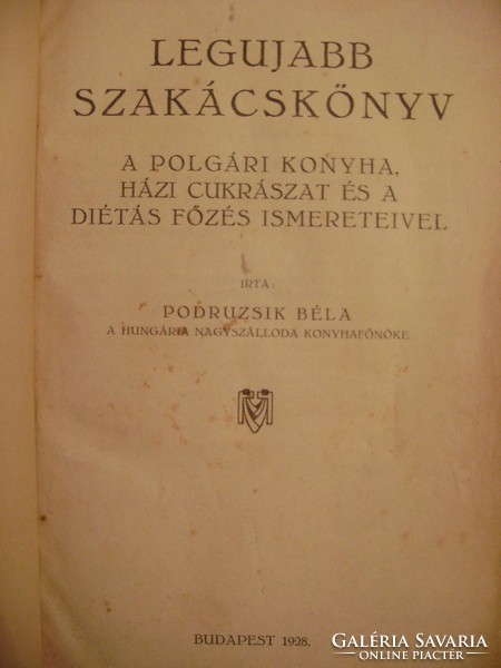 1928 POLGÁRI KONYHA SZAKÁCSKÖNYV