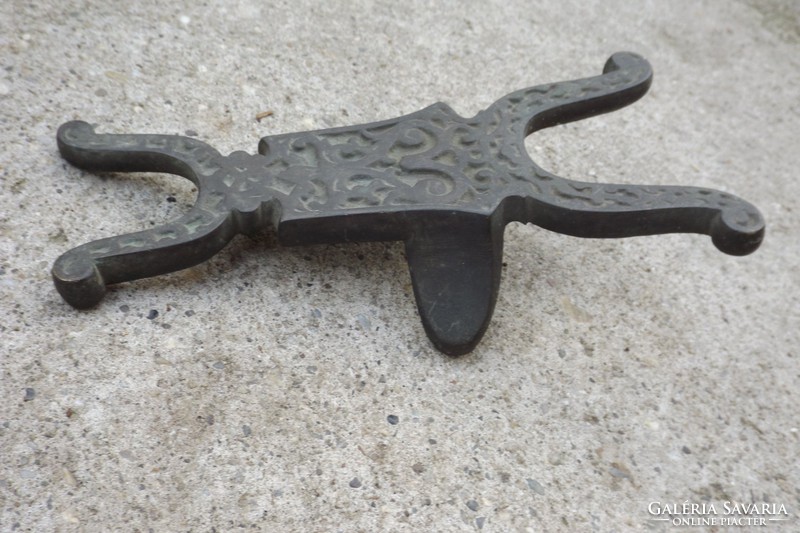 Extra rare double shoe puller butler original antique bronze 200 year old boot puller